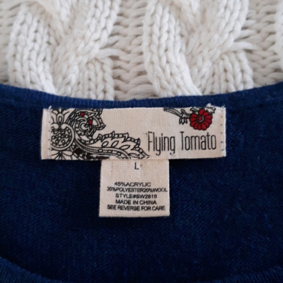 Flying Tomato M Blue & Chartreuse Dress - Picture 2 of 7